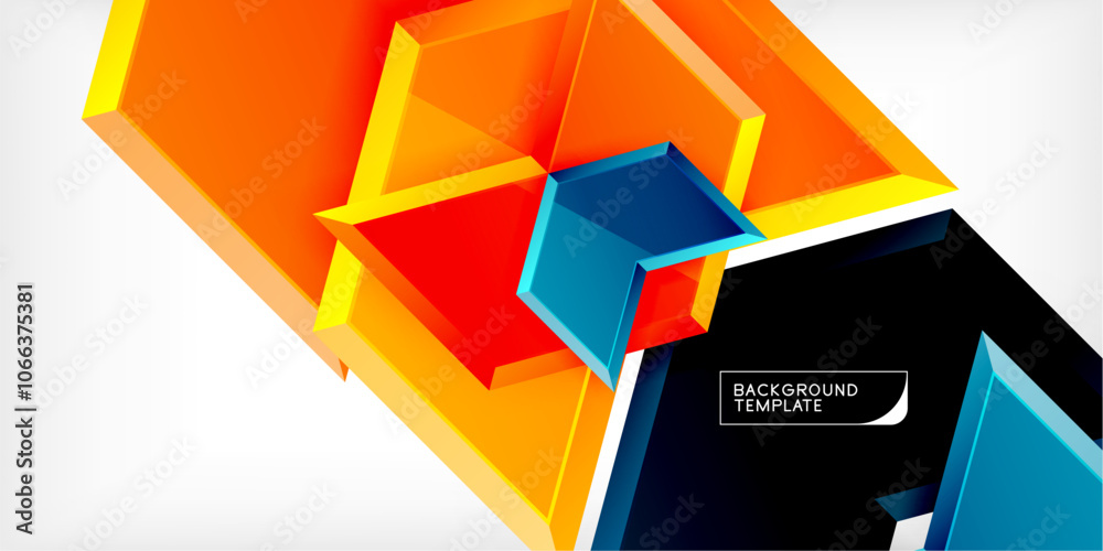 Vector 3d arrow techno design template Vector 3d arrow techno design template