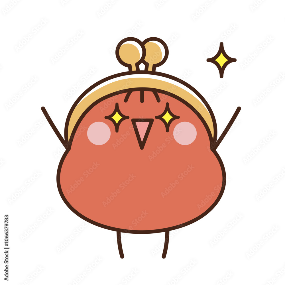 Obraz premium キラーンと目を輝かせているおサイフさん