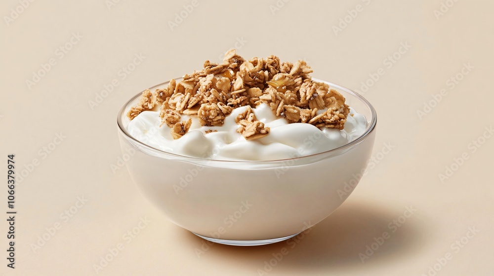 Granola and Yogurt in a Bowl Granola and Yogurt in a Bowl