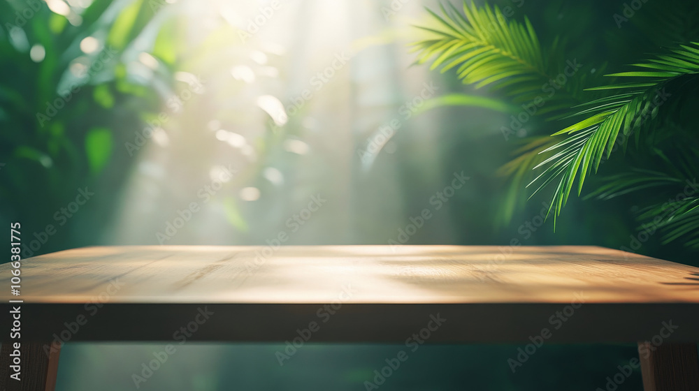 wooden table and nature wooden table and nature