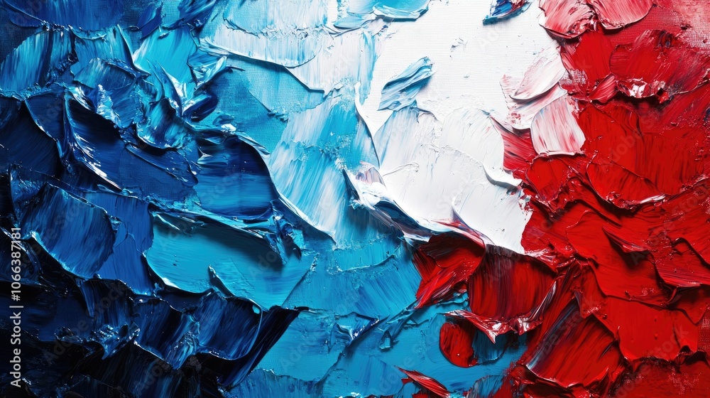 Vivid blue and red lava like thick paint texture Abstract oil painting on canvas featuring palette knife strokes Original impasto artwork showcasing modern and contemporary art styles Vivid blue and red lava like thick paint texture Abstract oil painting on canvas featuring palette knife strokes Original impasto artwork showcasing modern and contemporary art styles
