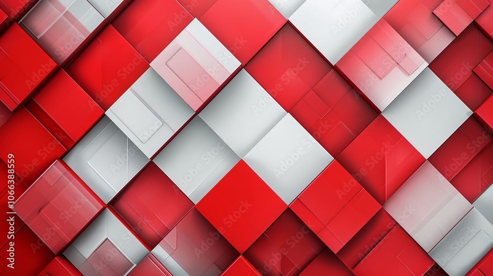 Abstract Red and White Background with Geometric Diamond Shapes
Abstract Red and White Background with Geometric Diamond Shapes