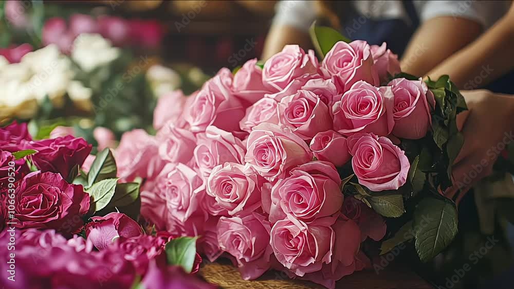 Rose flower plant table
