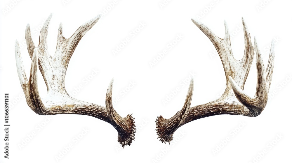 Fototapeta premium Majestic Whitetail Deer Antlers Hunting Trophy Wildlife Nature