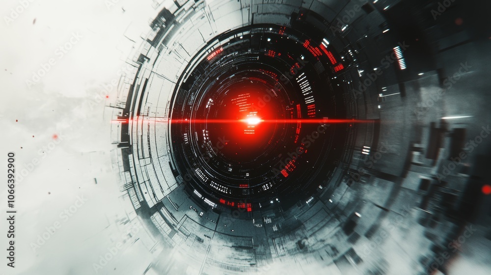 Futuristic Red Laser Tunnel Sci Fi Abstract Background Technology Speed Energy Power Futuristic Red Laser Tunnel Sci Fi Abstract Background Technology Speed Energy Power