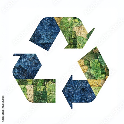 Eco-Friendly Symbol in Blue and Green Tones photo