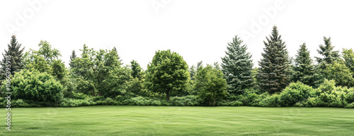 PNG Green lawn trees landscape outdoors.