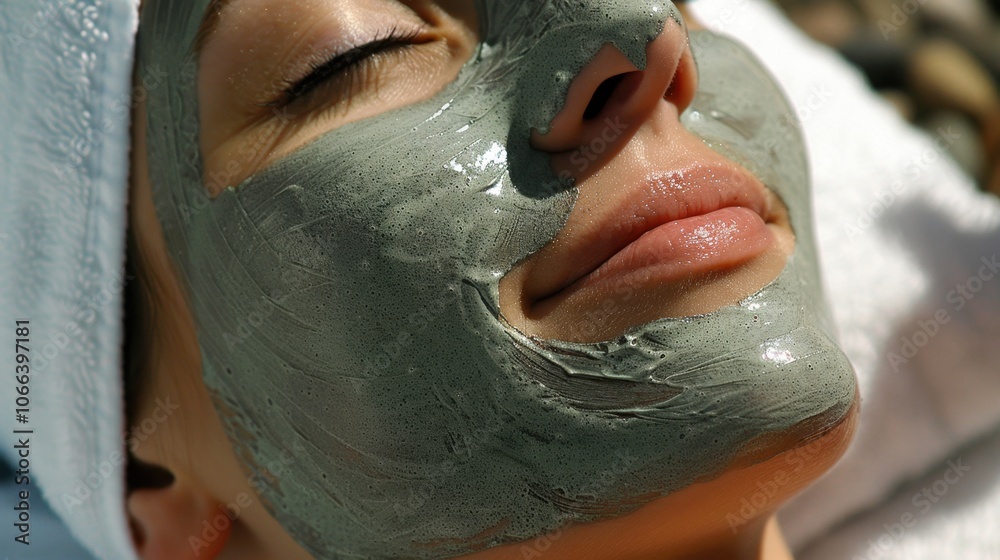 Gentle Skincare: With a soothing facial mask on, this woman demonstrates the essence of gentle skincare, nurturing her skin and promoting a healthy glow.
Gentle Skincare: With a soothing facial mask on, this woman demonstrates the essence of gentle skincare, nurturing her skin and promoting a healthy glow.