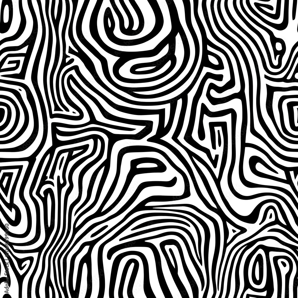Abstract black and white pattern with swirling lines, perfect for modern designs. Abstract black and white pattern with swirling lines, perfect for modern designs.