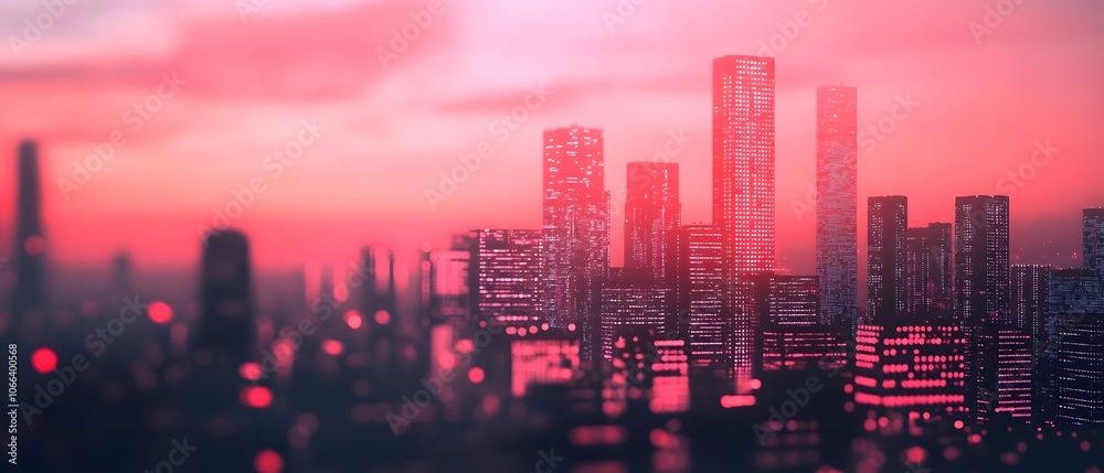 Blockchain networks spread across a vibrant urban skyline with glowing evening lights double exposure silhouette and copy space for digital transactions fintech and financial growth Blockchain networks spread across a vibrant urban skyline with glowing evening lights double exposure silhouette and copy space for digital transactions fintech and financial growth