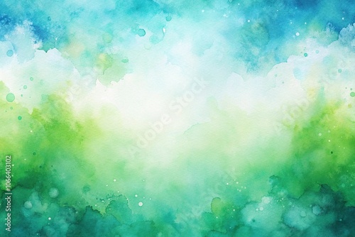 Abstract green and blue watercolor background