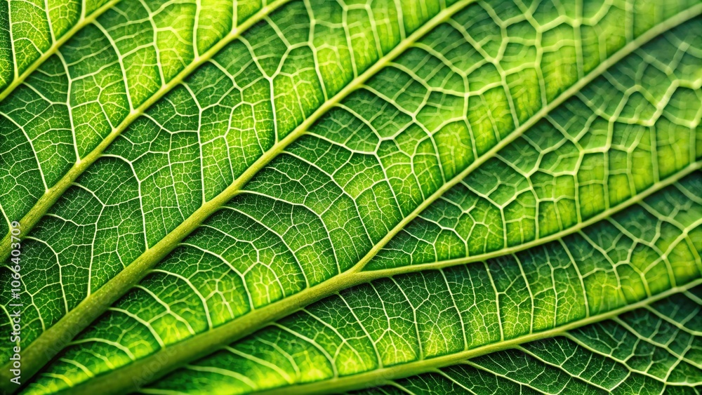 Fototapeta premium Abstract green leaf texture on a tilted angle background