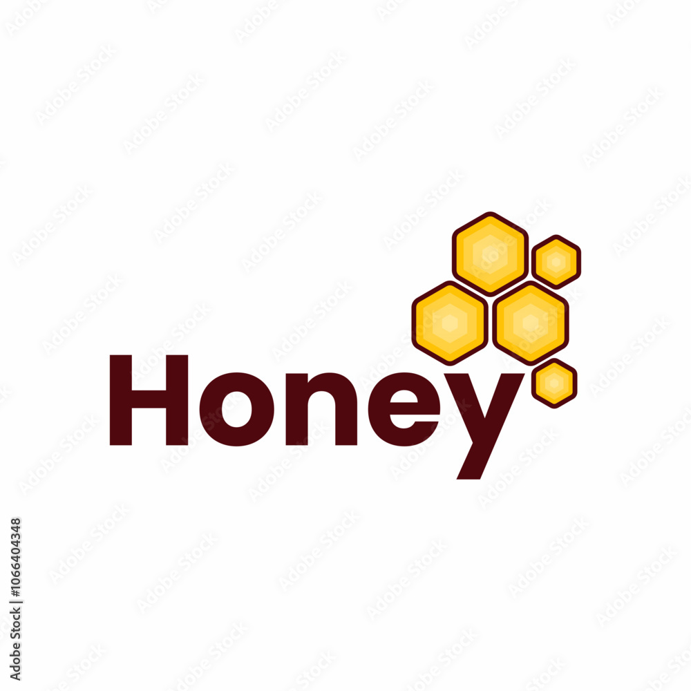 Fototapeta premium Hexagon Honey Logo.eps
