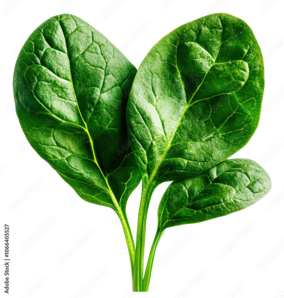 Fototapeta premium Discover the nutritional benefits of fresh spinach leaves for a healthier diet transparent background