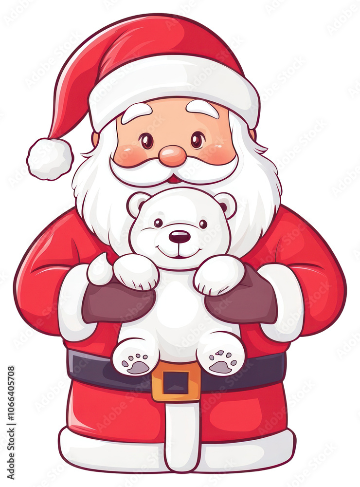 PNG Cute illustration of smiling santa claus holding polar bear doll cute photography lifejacket. PNG Cute illustration of smiling santa claus holding polar bear doll cute photography lifejacket.