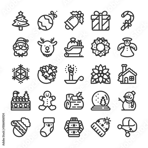 12月 クリスマス アイコン セット