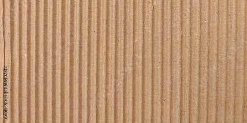 Craft brown paper texture surface macro close up view. Kraft paper texture vertical striped pattern for wrapping. Kraft paper texture background.