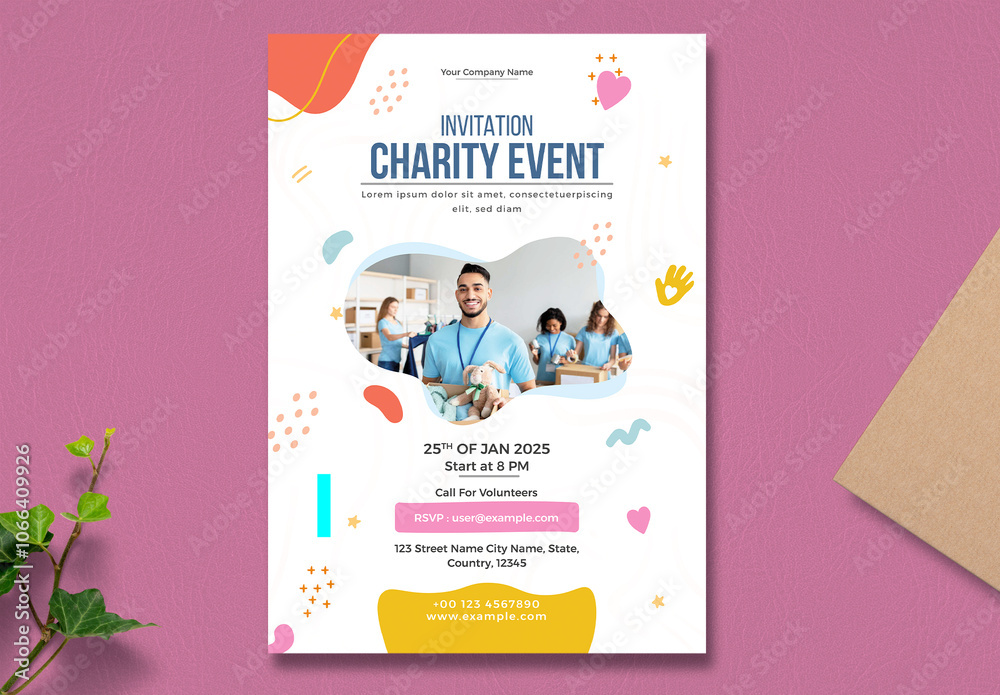Charity Rides Layout Design Charity Events Flyer Layout Stock Template | Adobe Stock