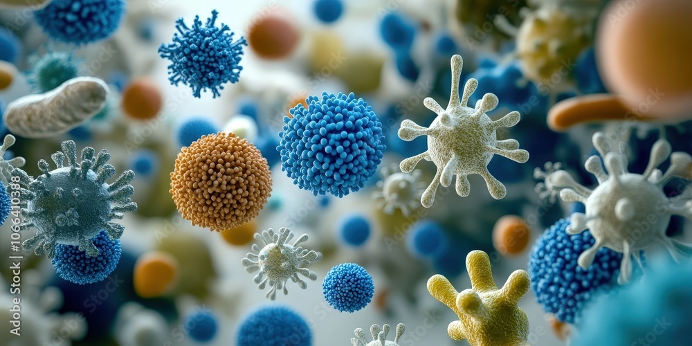 Colorful Abstract Representation of Gram Positive Bacteria Colorful Abstract Representation of Gram Positive Bacteria