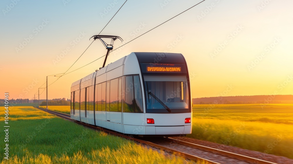 Futuristic Transport System in Green Landscape Futuristic Transport System in Green Landscape