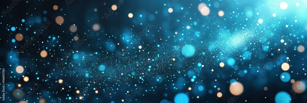 Obraz premium Abstract Blue Digital Particle Background with Glowing Effect