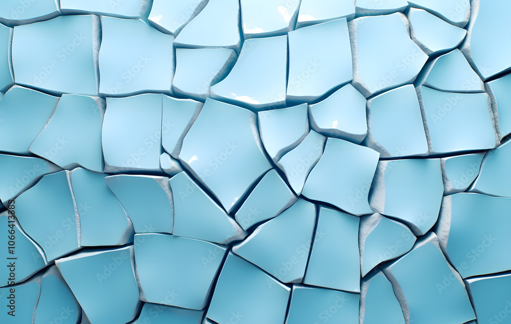 Blue geometric tile pattern with a 3D cube design and seamless texture, perfect for a modern wallpaper or decorative background