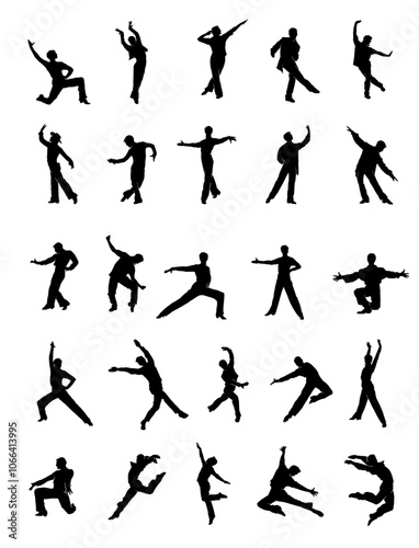 The dancing silhouette: A collection of images celebrating the artistry and athleticism of a male dancer.