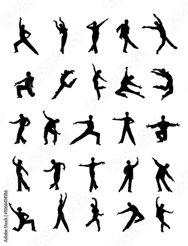 The dancing silhouette: A collection of images celebrating the artistry and athleticism of a male dancer.