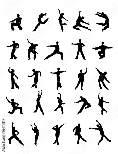 The dancing silhouette: A collection of images celebrating the artistry and athleticism of a male dancer.
