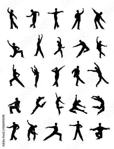 The dancing silhouette: A collection of images celebrating the artistry and athleticism of a male dancer.