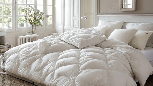 Cozy Soft Pillows on a Neutral Bed