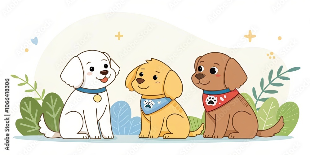 minimalist cute cartoon service animals background minimalist cute cartoon service animals background
