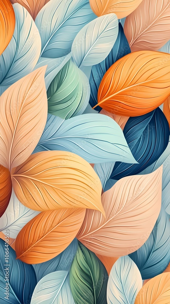Abstract Colorful Leaves Background Abstract Colorful Leaves Background