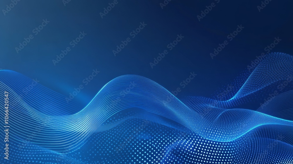 Abstract blue wave pattern with dots, creating a modern digital background. Abstract blue wave pattern with dots, creating a modern digital background.