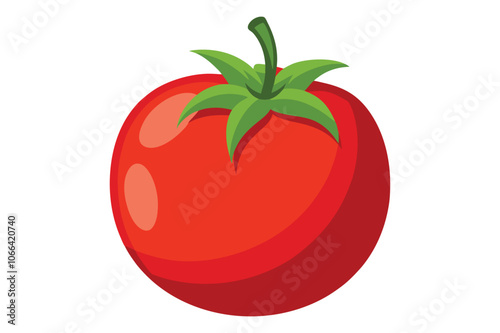 3d tomato vector illustration on a white background