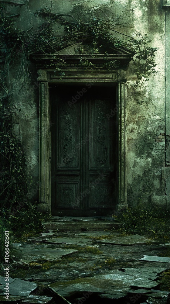 Overgrown Doorway: A Glimpse into a Forgotten Past Overgrown Doorway: A Glimpse into a Forgotten Past