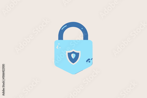 minimalist icon for Internet security AI generated image