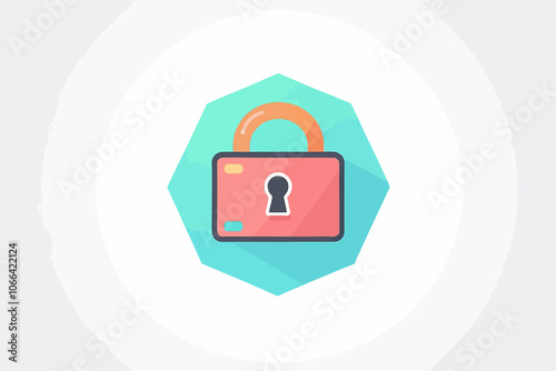 minimalist icon for Internet security AI generated image