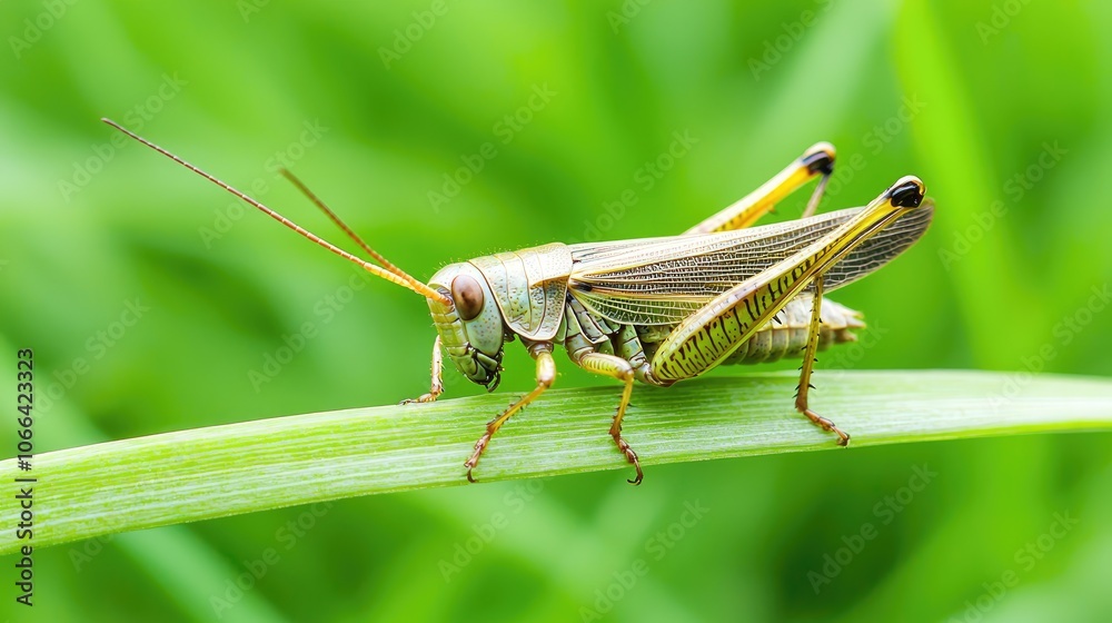 Explore the fascinating world of grasshoppers as they thrive among vibrant green grass Explore the fascinating world of grasshoppers as they thrive among vibrant green grass