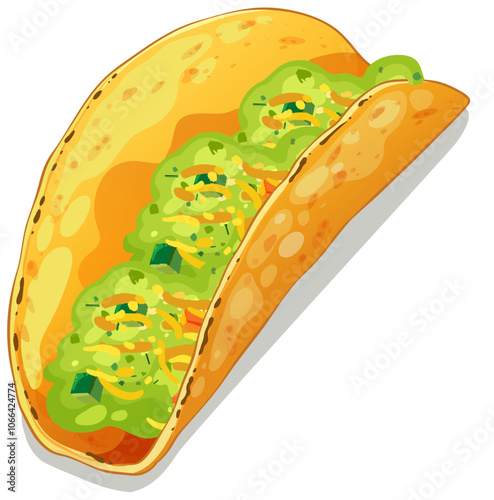 Delicious Mexican Taco Illustration