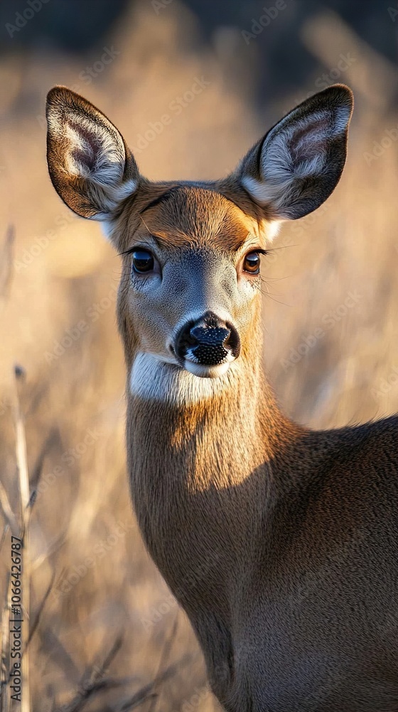 Close-Up Portrait of a White-Tailed Deer Fawn in the Wild Close-Up Portrait of a White-Tailed Deer Fawn in the Wild