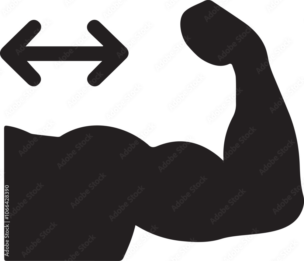 Arm muscle icon vector on white background. Arm muscle icon vector on white background.