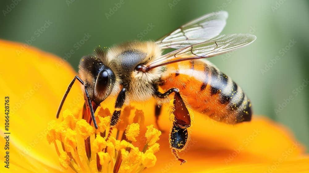 Bees pollinate flowers to support ecosystems and biodiversity in nature Bees pollinate flowers to support ecosystems and biodiversity in nature
