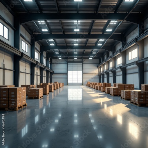 Large distribution center warehouse real estate 