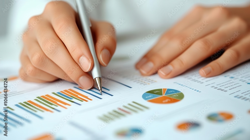 Close-up of hands on startup financial chart, focus on business model and revenue streams Close-up of hands on startup financial chart, focus on business model and revenue streams