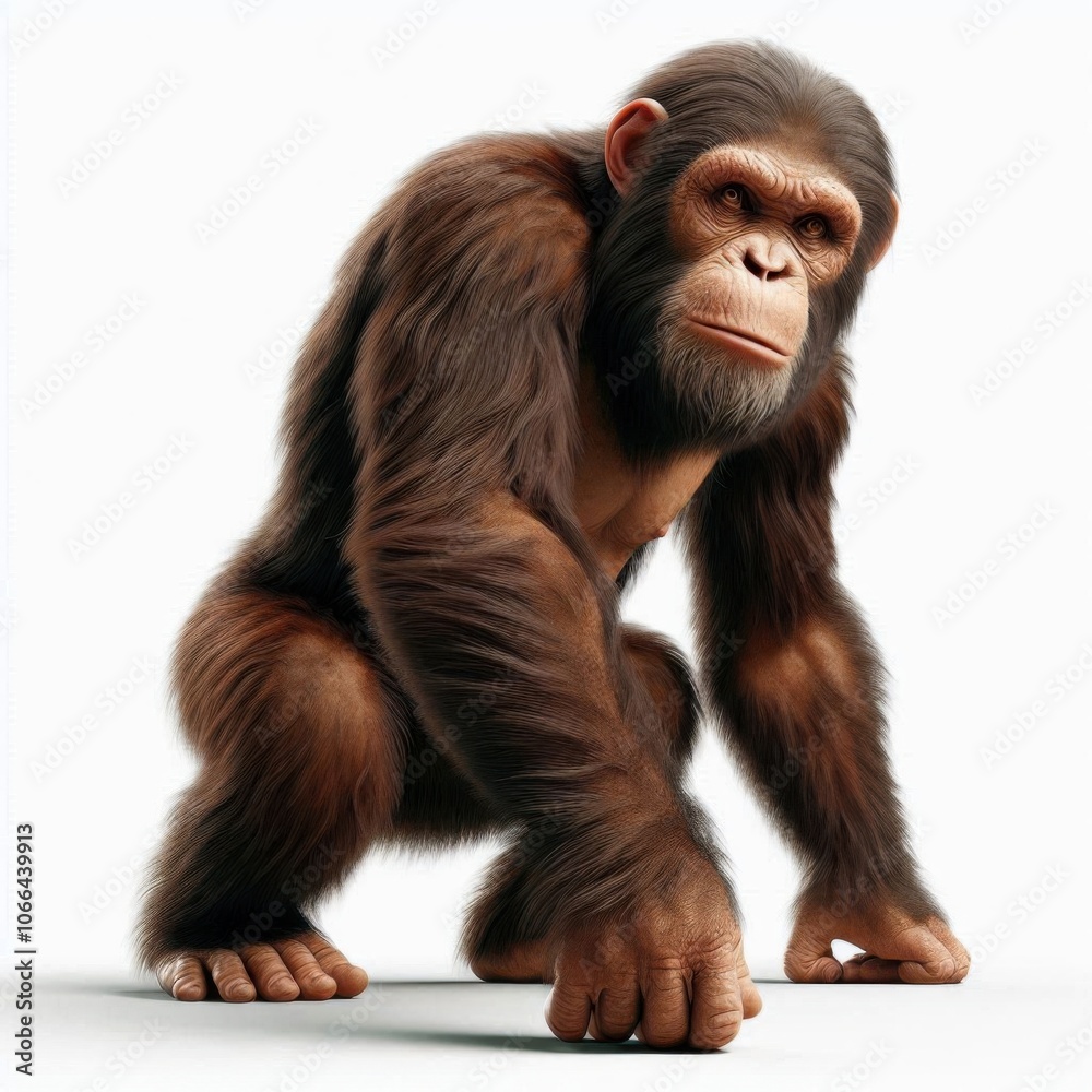 Ape isolated on a white background 1