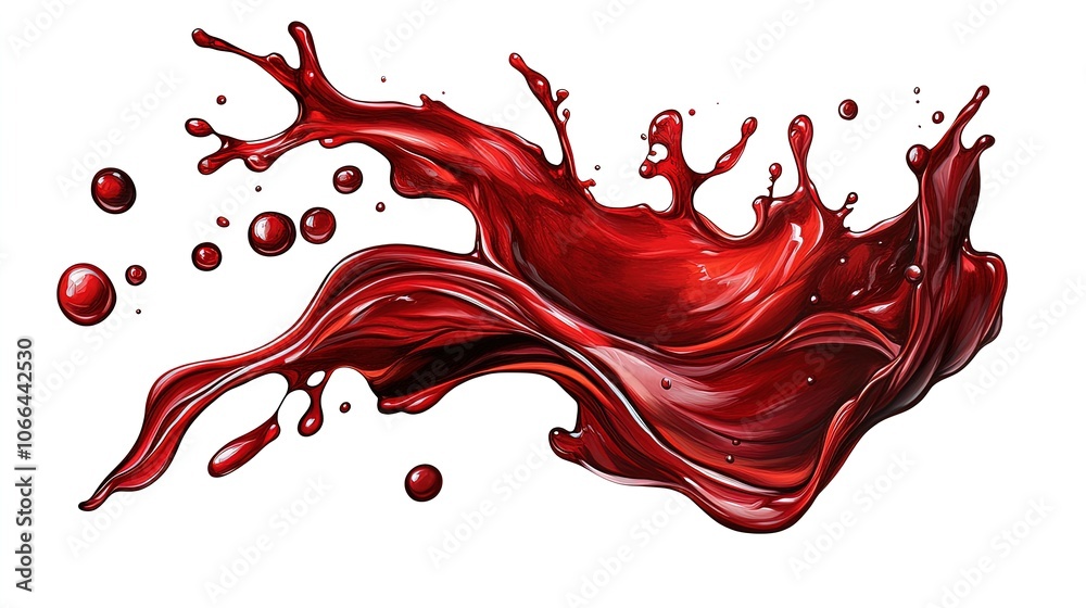 Vibrant Crimson Splash: Dynamic Liquid Art for a Sporty Interior Poster - Energize Your Space with Playful Shapes and Bubbles! Vibrant Crimson Splash: Dynamic Liquid Art for a Sporty Interior Poster - Energize Your Space with Playful Shapes and Bubbles!