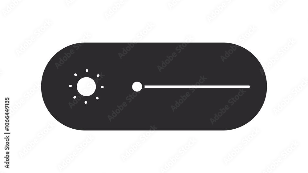 Brightness bar icon animation on white background, brightness or flashlight animated for user interface. Brightness bar icon animation on white background, brightness or flashlight animated for user interface.