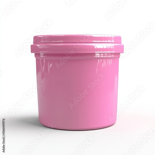 Low Poly 3D Render of a container of glue, on isolated white background