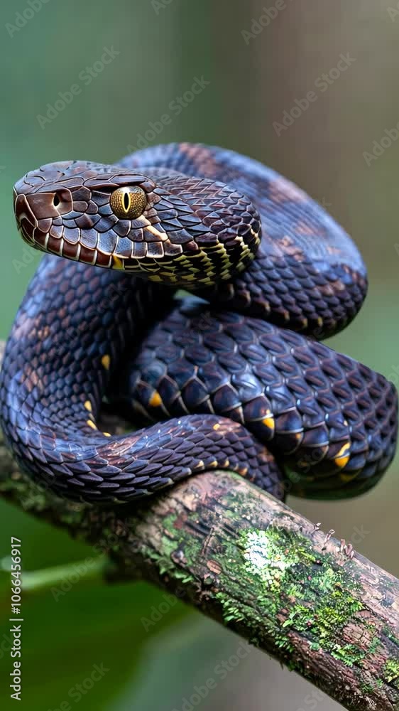 Close encounter with a striking snake in the wild Close encounter with a striking snake in the wild